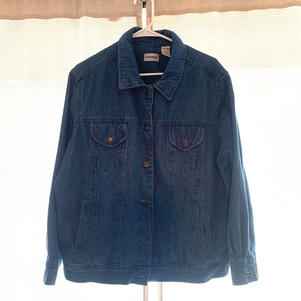 Vintage Inspired Dark Blue Denim Jacket - Jean Jacket